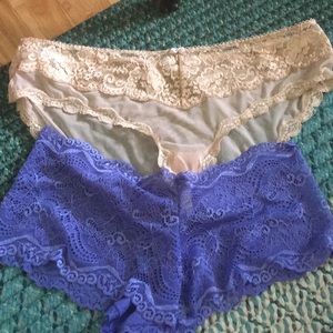 2 Pair Victoria’s Secret Lace Panties Size Large